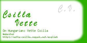 csilla vette business card